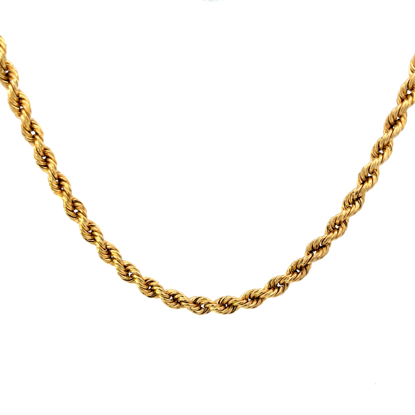 Authentic Pre-owned 10k Yellow Gold Rope Necklace 24" 11.4 dwt Good Condition