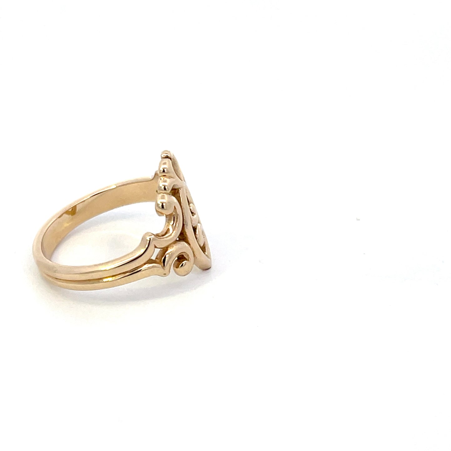 Authentic Retired Pre-Owned James Avery Ichthus Ring in 14K Yellow Gold – Size 7.5, 3.4 dwt