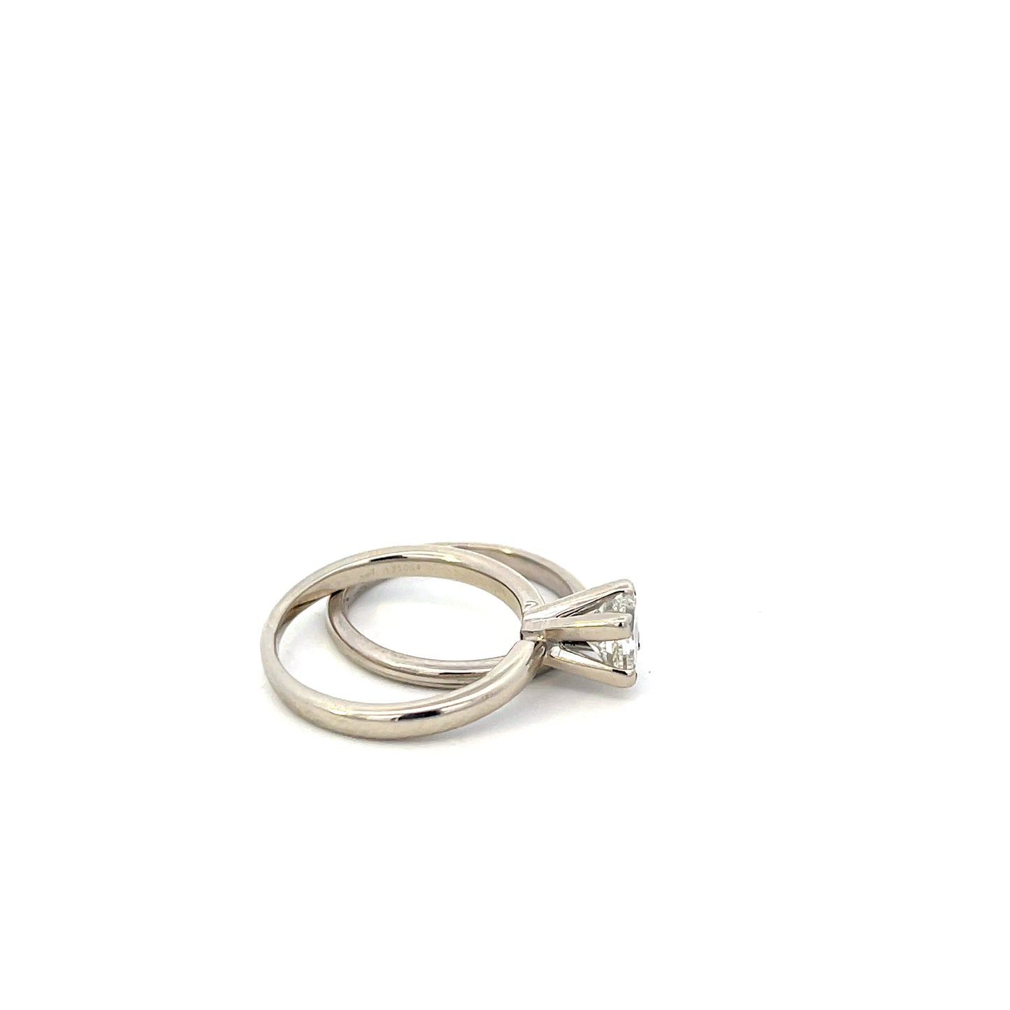 0.77ctw Princess Cut Diamond Solitaire Ring in 14K White Gold