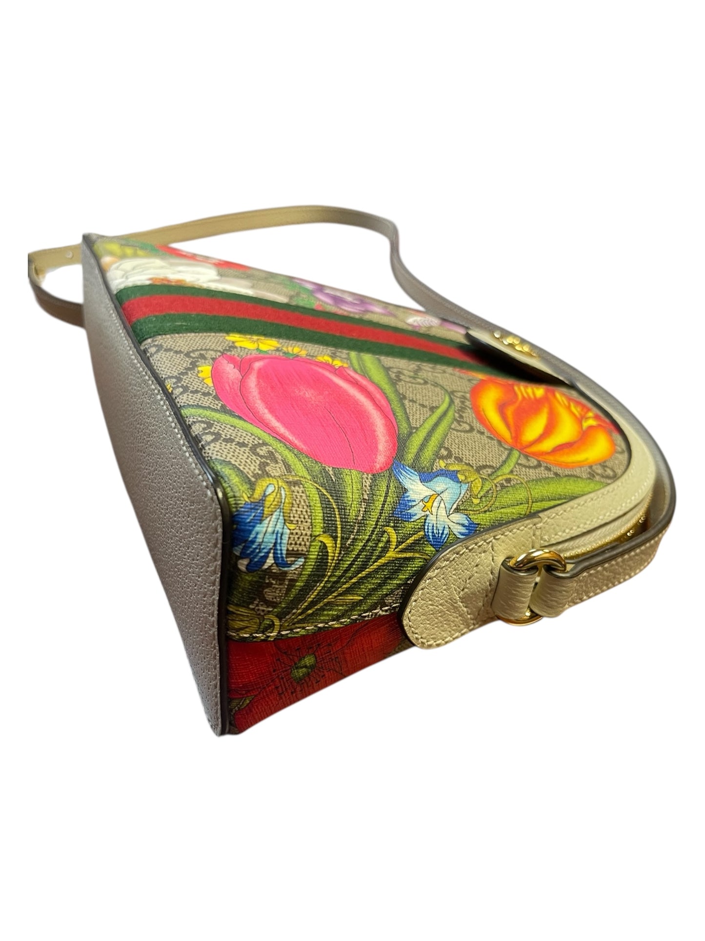Authentic Pre-Owned Gucci Ophidia Flora Small GG Supreme Canvas Shoulder Bag