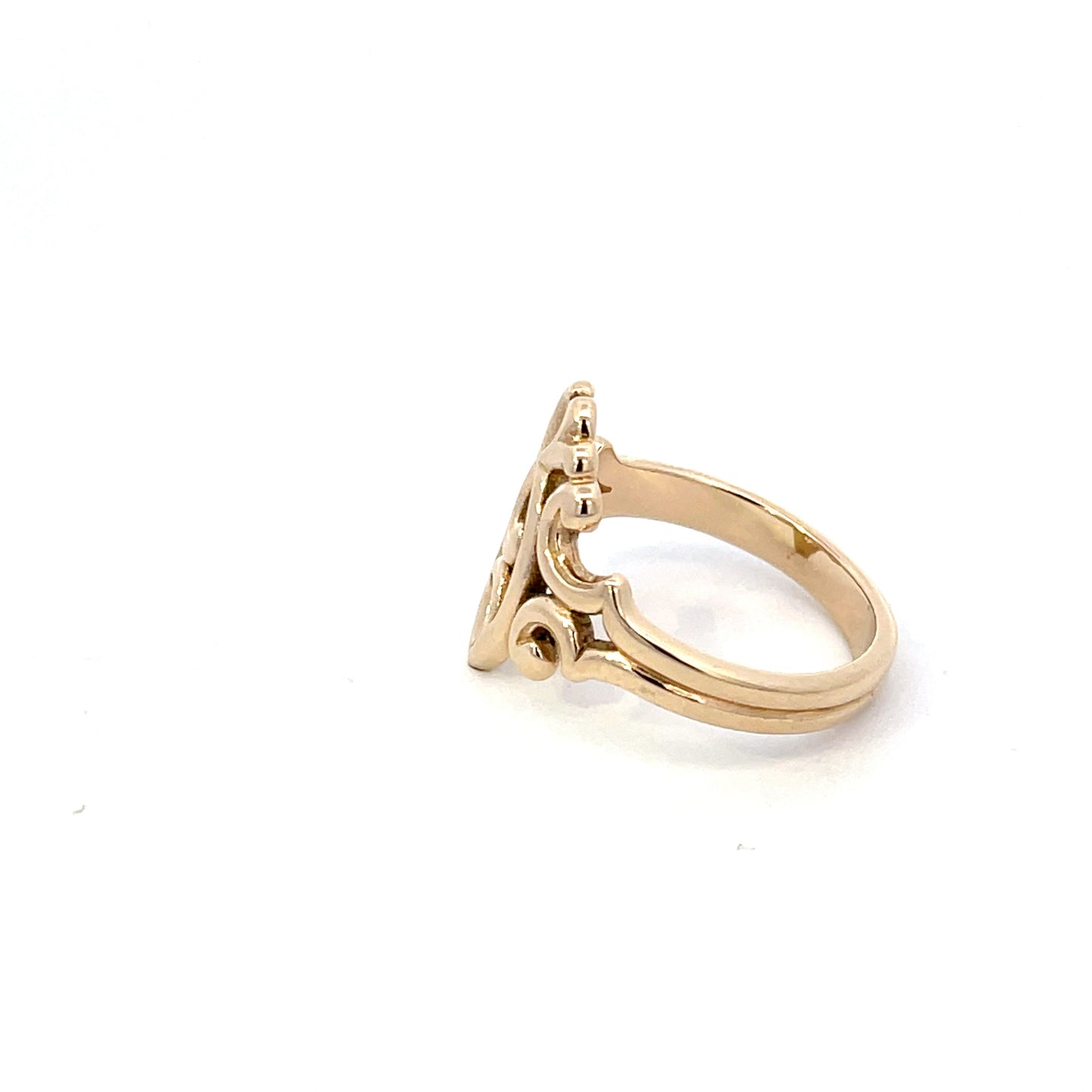 Authentic Retired Pre-Owned James Avery Ichthus Ring in 14K Yellow Gold – Size 7.5, 3.4 dwt