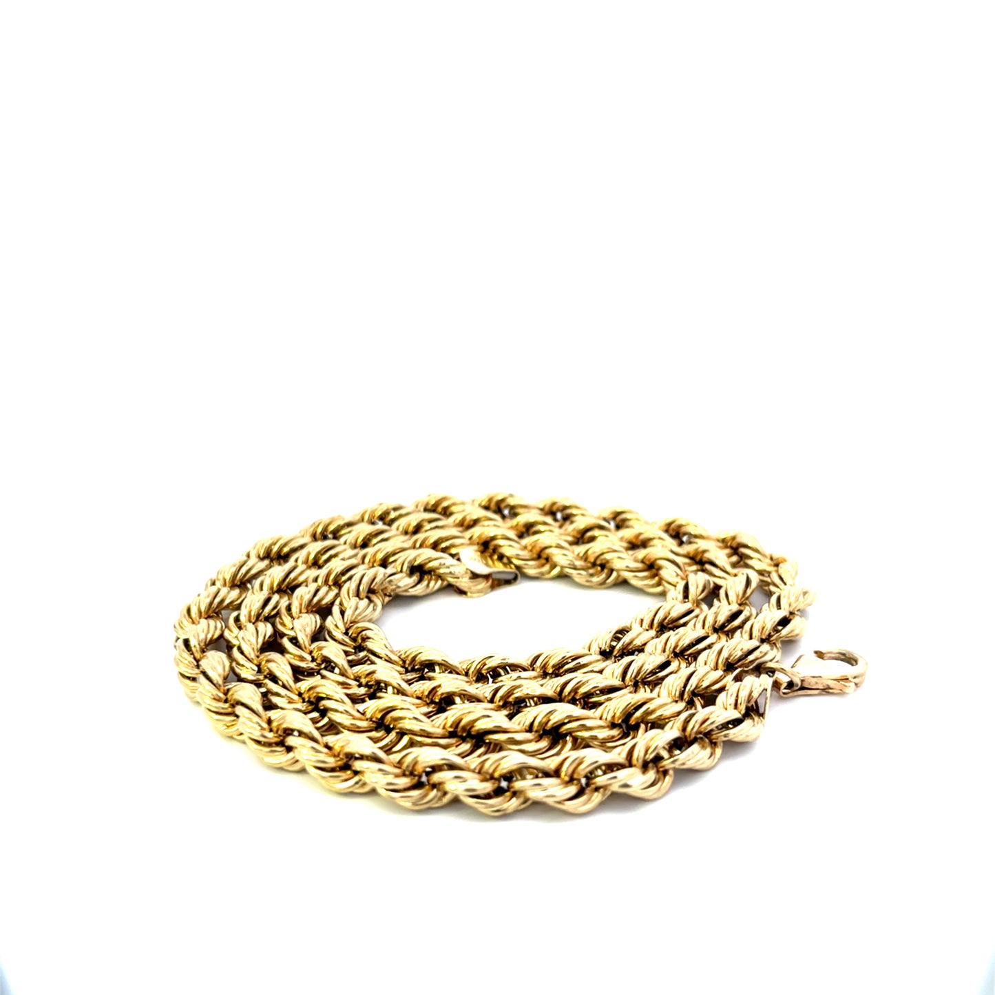 Authentic Pre-owned 10k Yellow Gold Rope Necklace 24" 11.4 dwt Good Condition