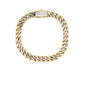 Authentic Pre-Owned 10K Yellow Gold Cuban Link Diamond Bracelet 8.5" 22 dwt
