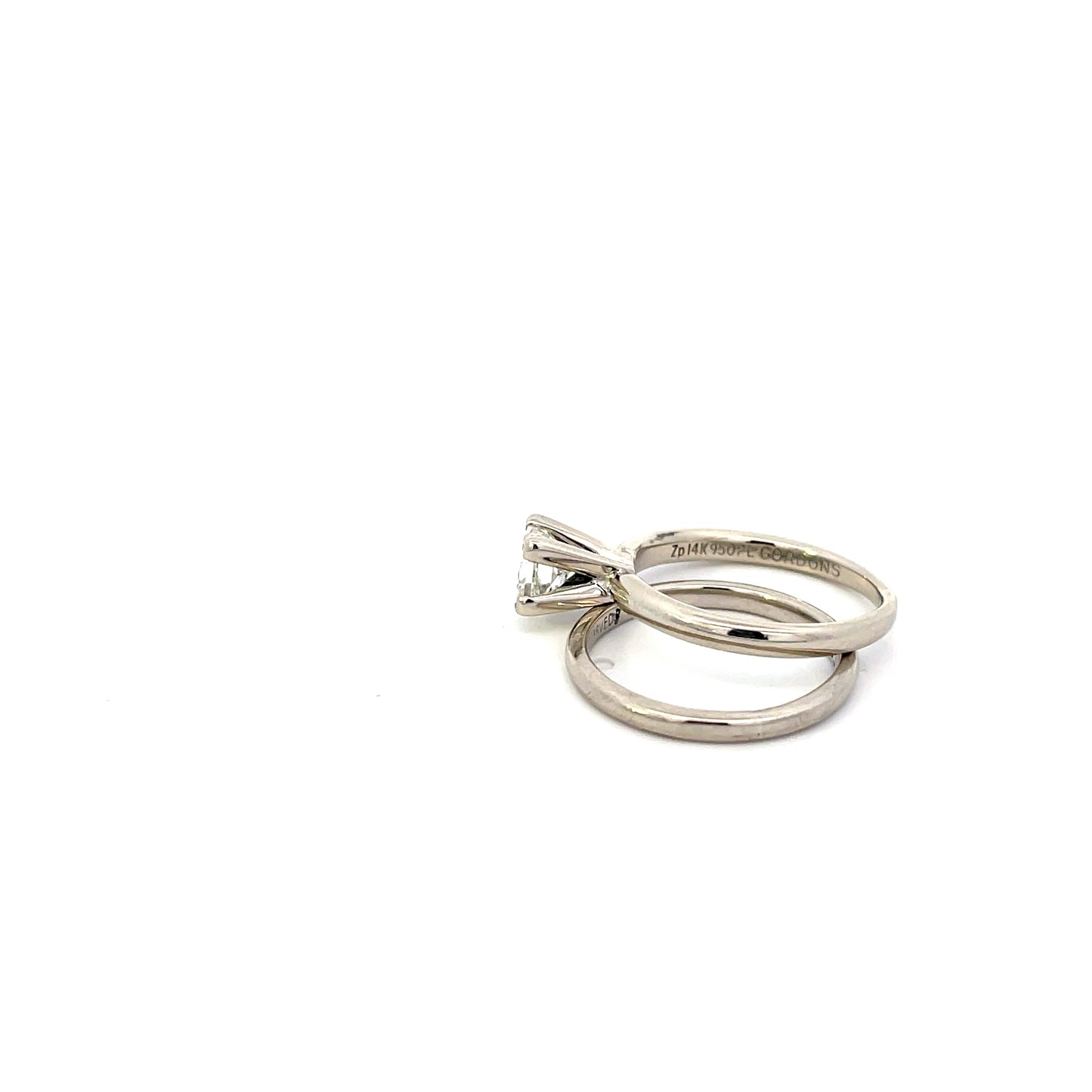 0.77ctw Princess Cut Diamond Solitaire Ring in 14K White Gold
