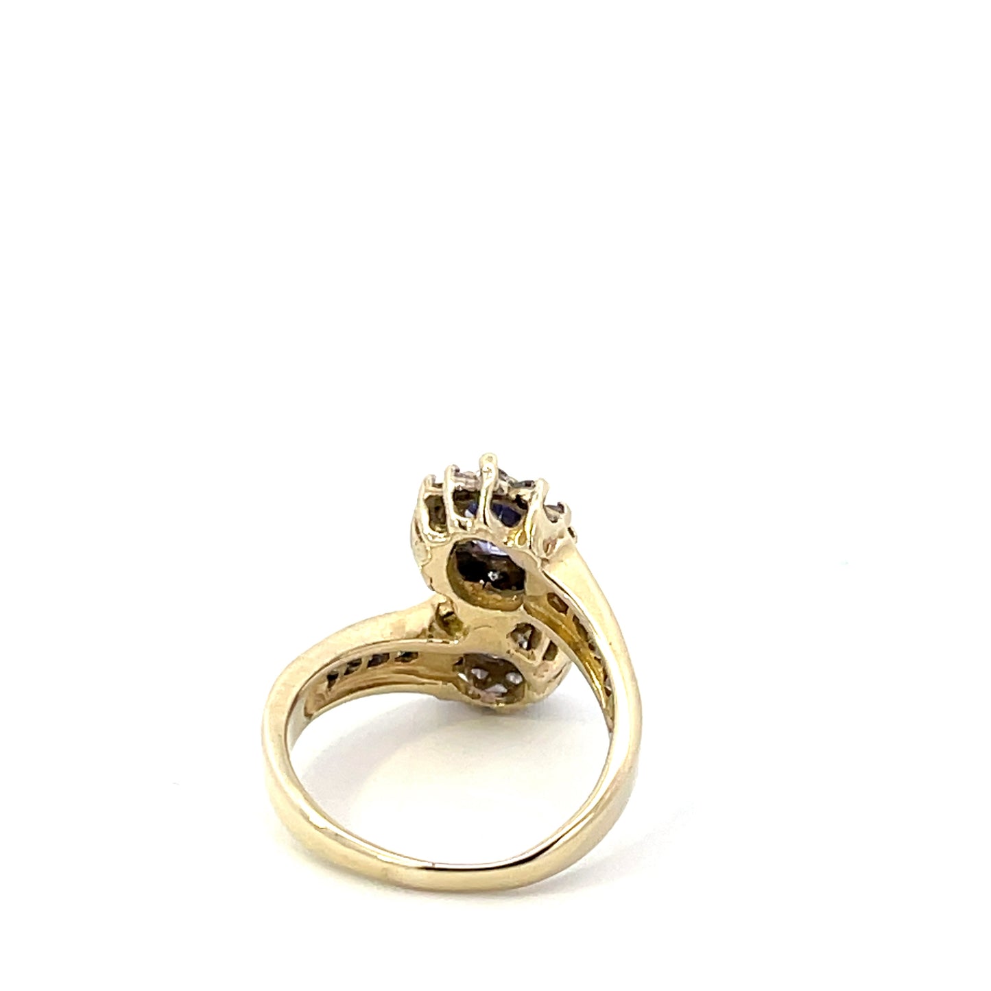 Authentic Pre-Owned 14K Yellow Gold Diamond & Purple Stone Ring – Size 5.25, 3.3 dwt