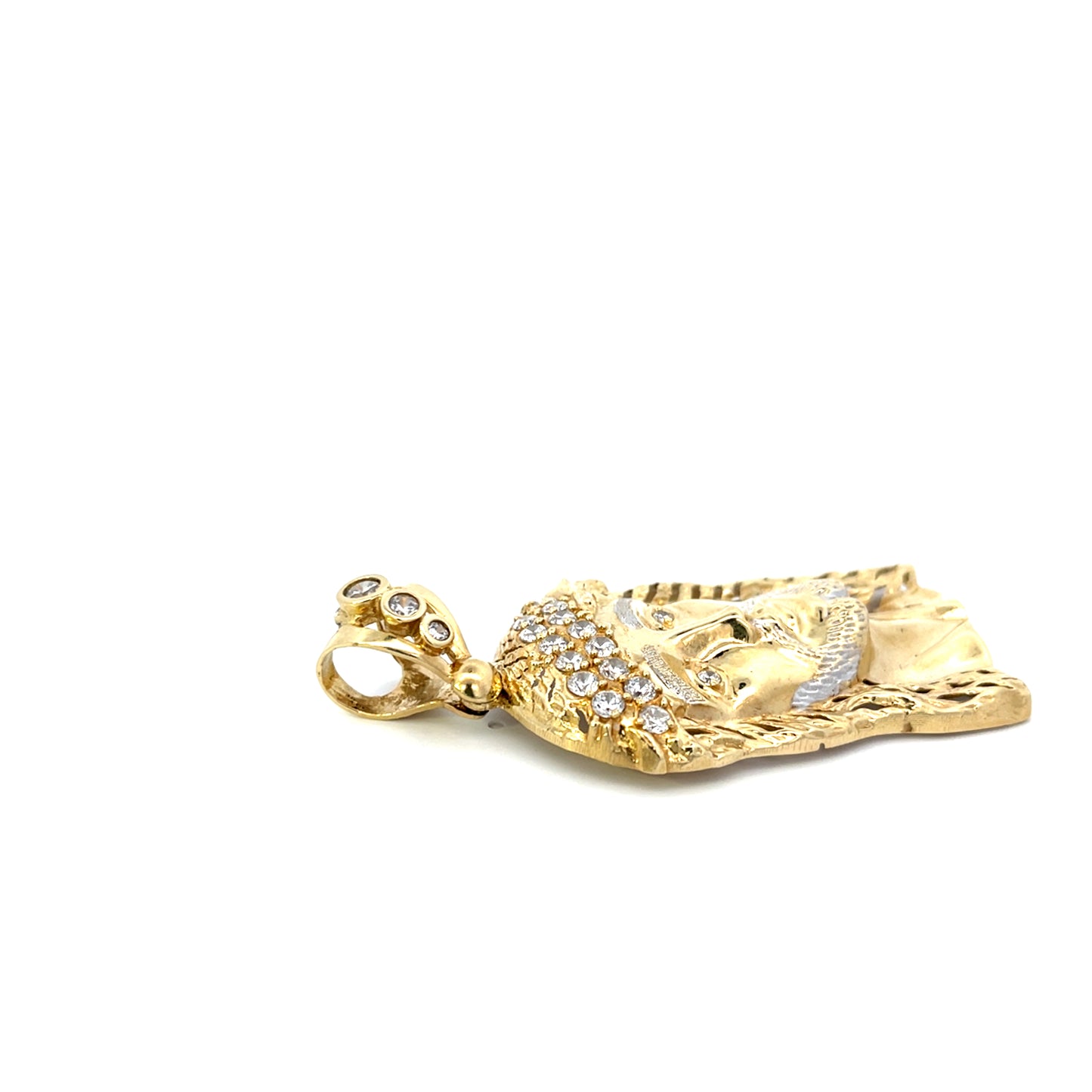 Authentic Pre-Owned 10k Yellow Gold Jesus Pendant 2" x 1" 7.9 dwt Good Condition