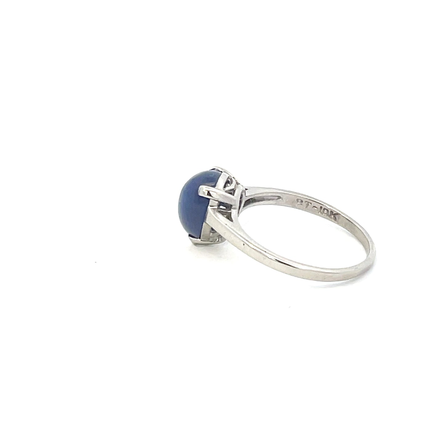 Authentic Pre-Owned 10K White Gold Star Sapphire Ring – Size 7.5, 1.7 dwt