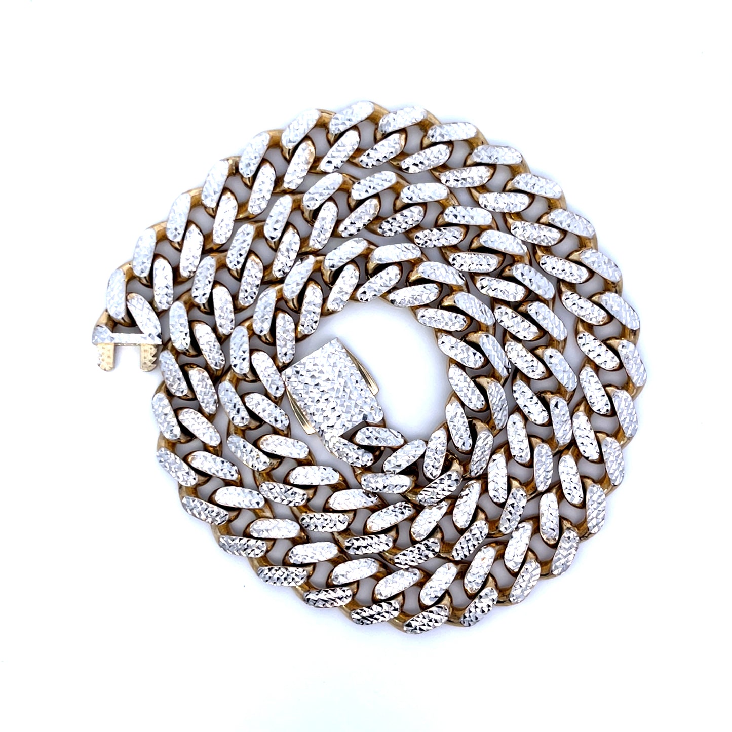 Authentic Pre-Owned 10k Yellow Gold Diamond Cut Curb Necklace 25" 17.9 dwt Good Condition