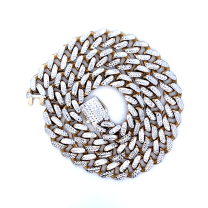 Authentic Pre-Owned 10k Yellow Gold Diamond Cut Curb Necklace 25" 17.9 dwt Good Condition