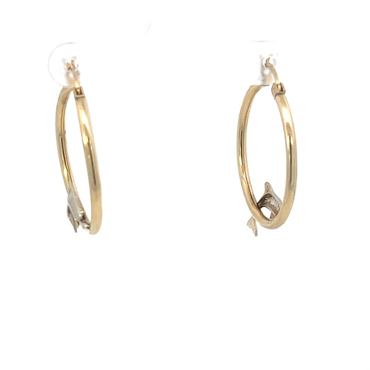 Authentic Pre-Owned 14K Yellow Gold Dolphin Hoop Earrings – 2.2 dwt
