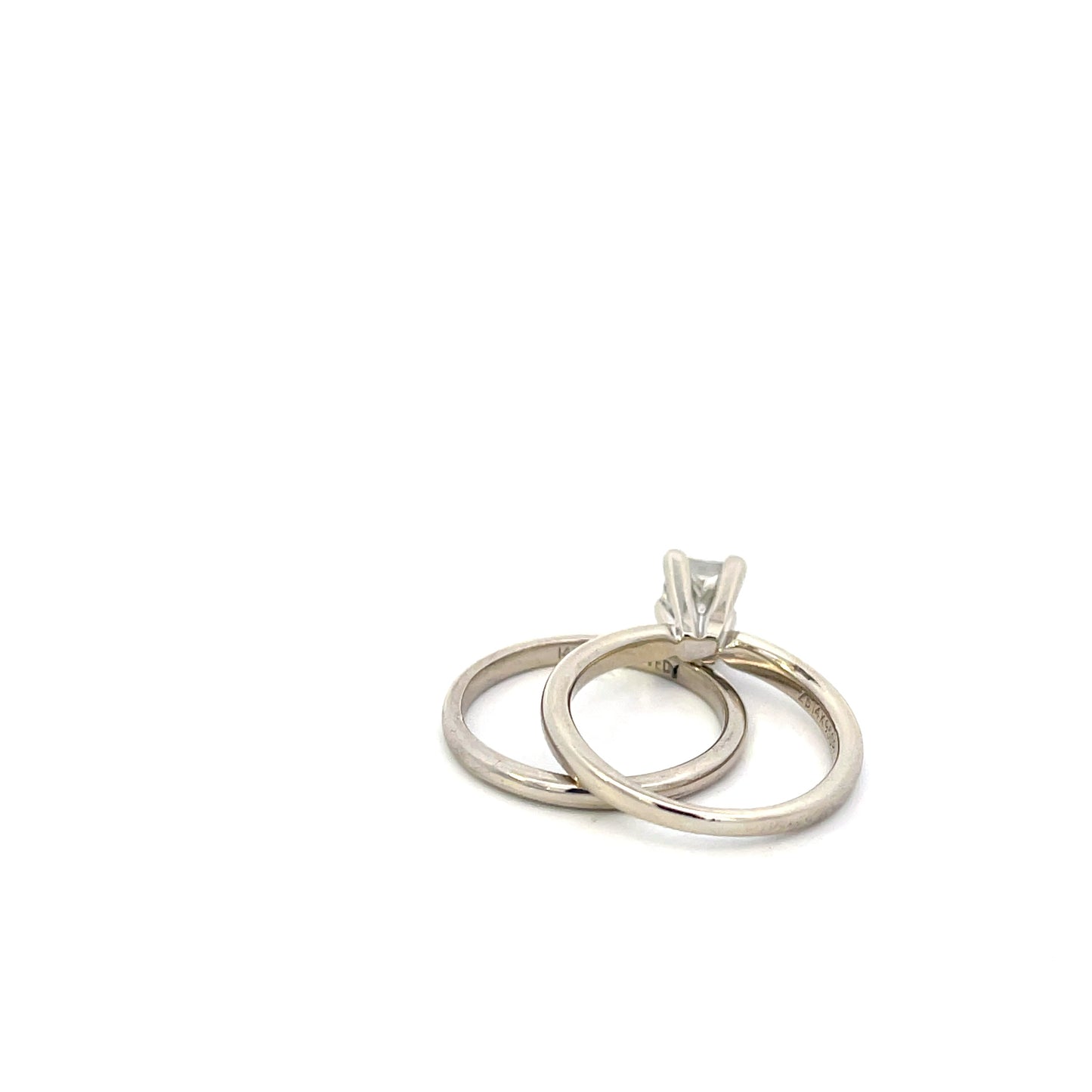 0.77ctw Princess Cut Diamond Solitaire Ring in 14K White Gold