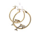 Authentic Pre-Owned 14K Yellow Gold Dolphin Hoop Earrings – 2.2 dwt