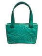 Authentic Pre-Owned Chanel Triple CC Logo Patent Leather Small Tote Green Vintage