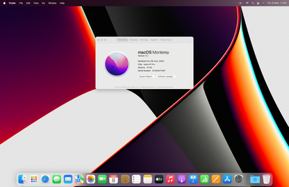 Apple MacBook Pro 16" M1 Pro 16GB RAM 1TB SSD A2485 Good w/ Charger